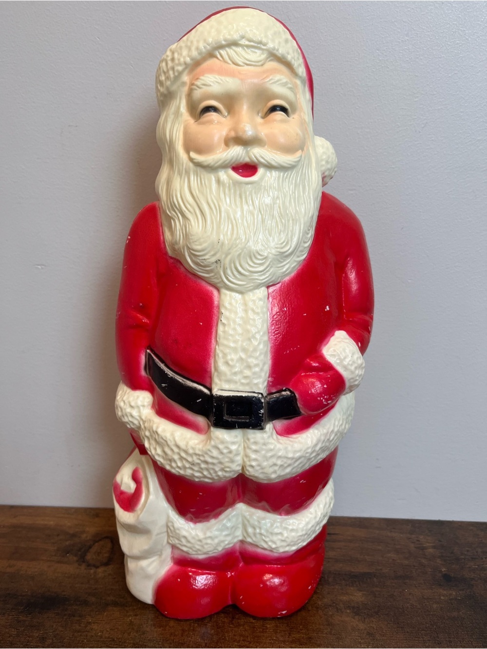 Vintage 1960’s Union Products Santa Clause 13” Table Top Blow Mold